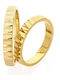 Set Couple Gold Wedding Rings 9 Carats Stergiadis S106