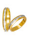 Set Paar Bicolor Eheringe 9 Karat Stergiadis 718