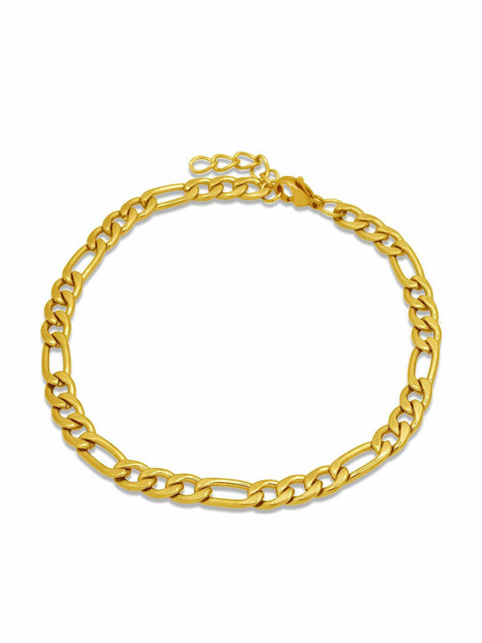 Figaro Gold Bracelet 5mm Stainless Steel 316L 19-20 Cm Bracelet