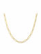 Raquel Kette Gold 4mm Αλυσίδα Λαιμού Ανοξείδωτο Ατσάλι 316l 45 Cm