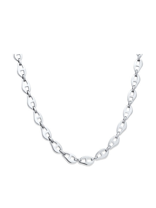 Noelia Chain Silver 8mm Neck Chain Stainless Steel 316L 60 cm