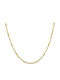 Leticia Chain Gold 2mm Αλυσίδα Λαιμού Ανοξείδωτο Ατσάλι 316l 60 Cm