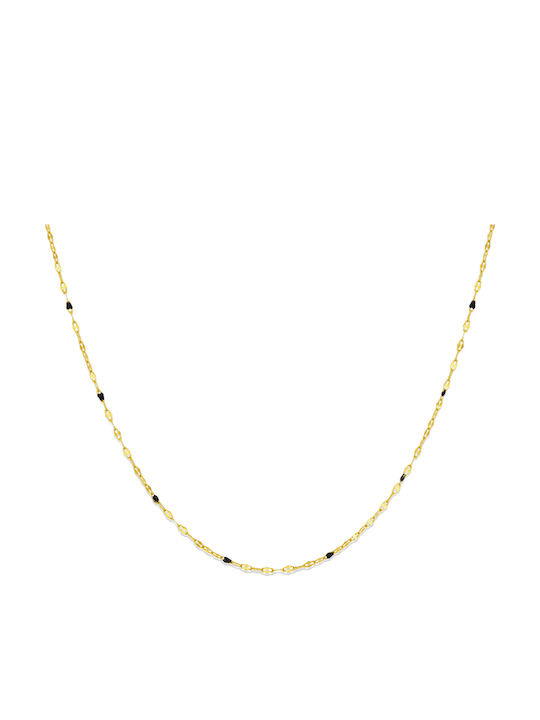 Extravaganza Chain Gold 1mm Αλυσίδα Λαιμού Ανοξείδωτο Ατσάλι 316l 55 Cm
