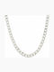 Gurmet Chain Lanț Argintiu Din Oțel 7mm 50 Cm