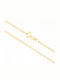 Singapore Chain Round Diamond-Set Solid 14K Gold 40cm