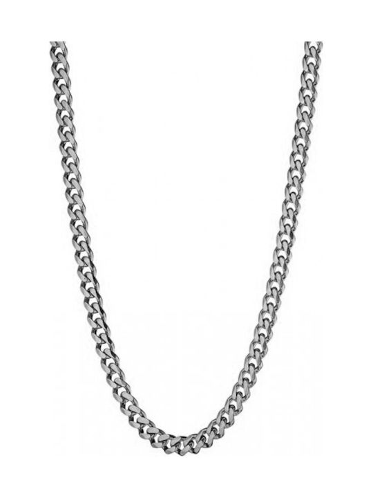 Unisex Neck Chain Stainless Steel 316L Silver N-03507