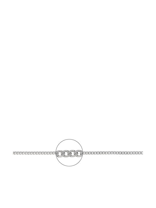Αλυσίδα Gourmet N1 Λευκόχρυσος 55cm