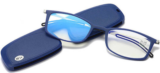 Moscow Mule Slim Pocket Reading Glasses Pocket Pocket Anti Blue Light Computer +1.00 Blue