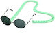 Lanț Acrilic de Ochelari Verde Menta 75cm