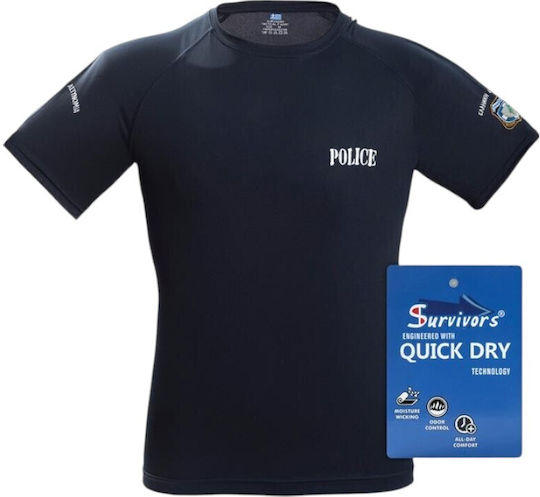 Survivors Police Tactical Quick Dry Shirt Blue
