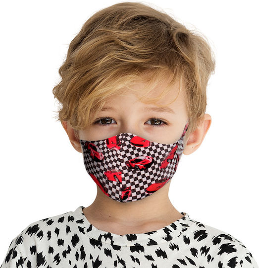 Face Mask Kids Παιδική Προστατευτική Μάσκα Προσώπου Red Cars