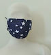Kids Fabric Pleated Mask Blue Stars