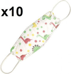 Kids Kf94 High Protection White Dinosaur Protec...