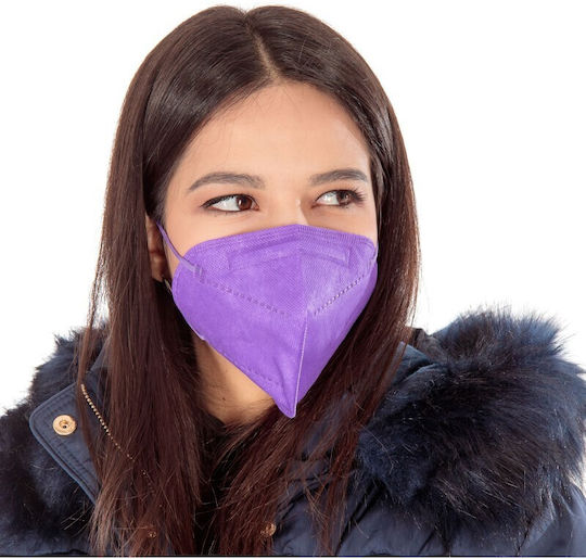 Μάσκα Προστασίας FFP2 Μωβ mask-KN95-50-(prpl) 50τμχ