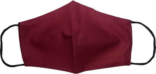 Kids 100% Cotton Double Fabric Reusable Mask Mark837 Burgundy