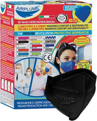 Brand Italia Mască De Protecție Ffp2 Cu 4 Straturi Neagră 200 Bucăți