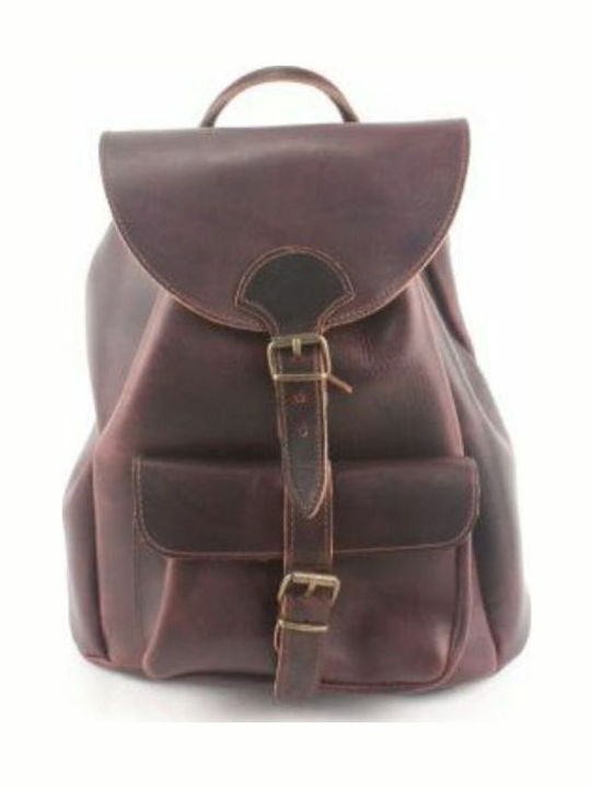 Kouros Women's Leather Backpack Leather A Quality 403 Bordeaux