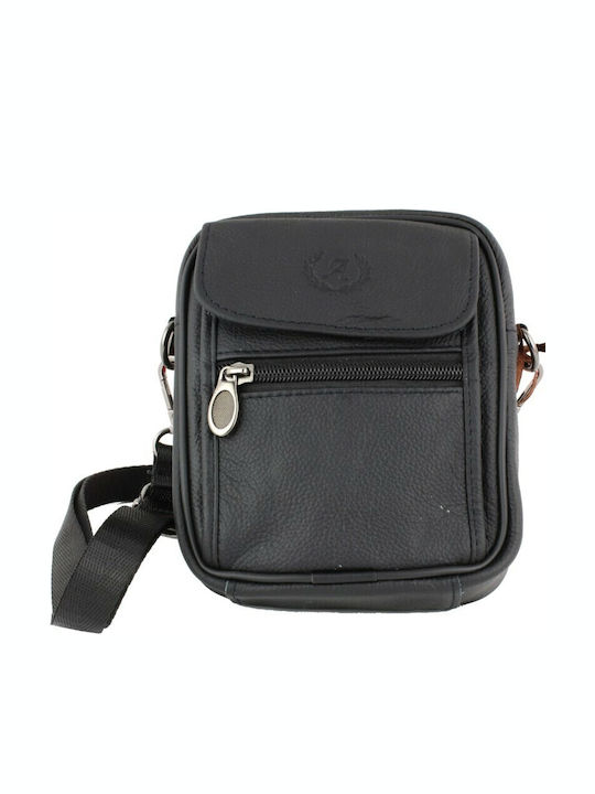 Borseta Pentru Bărbați De Talie Piele Leather Neagră Tsa.103.04.003 Annie325
