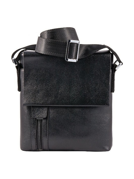 Geantă Bărbătească de Umăr Tip Crossbody Neagră 19061-01 V-store