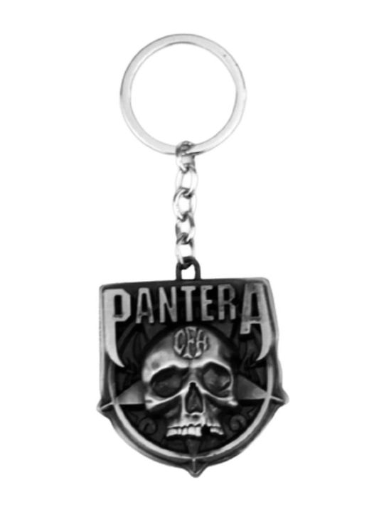 Ключодържател Банда Пантерa Метал Музика Череп Сребрист Оттенък Pantera Metal Music Skull Band Keychain Silver Tone Molfs