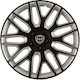 Versaco Car Hubcap Set Dakar with Lancia Emblem 16" 4pcs Black