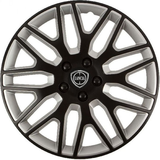 Versaco Car Hubcap Set Dakar with Lancia Emblem 16" 4pcs Black