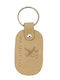 Leather Keychain Beige Peugeot 6369-k