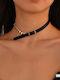 Ghetto Choker Gold Plated Black