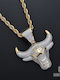 Ghetto Charm Zodiac Sign Taurus with Zircon