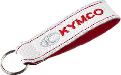 Kymco Keychain White Technoleather