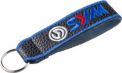 Keychain Sym Black Faux Leather