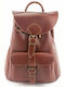 Leather Backpacks Kouros Model 403 Brown Leather Face Grade A Quality