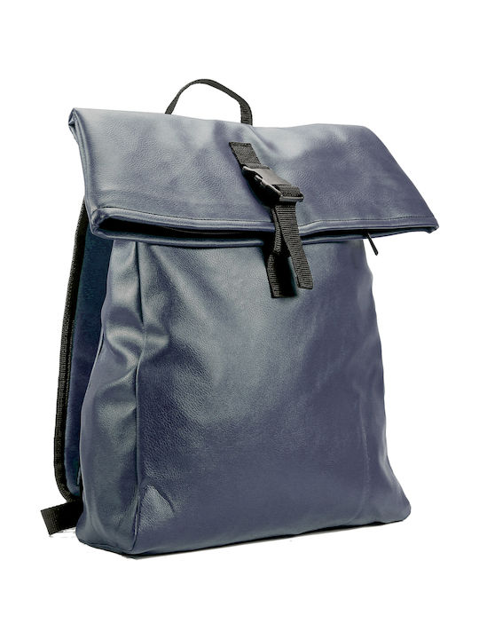 Pera Backpack Αδιαβροχο Σακιδιο Τσαντα Πλατης Χρωμα Μπλε Σκουρο Pera Vegan Backpack Navy Blue