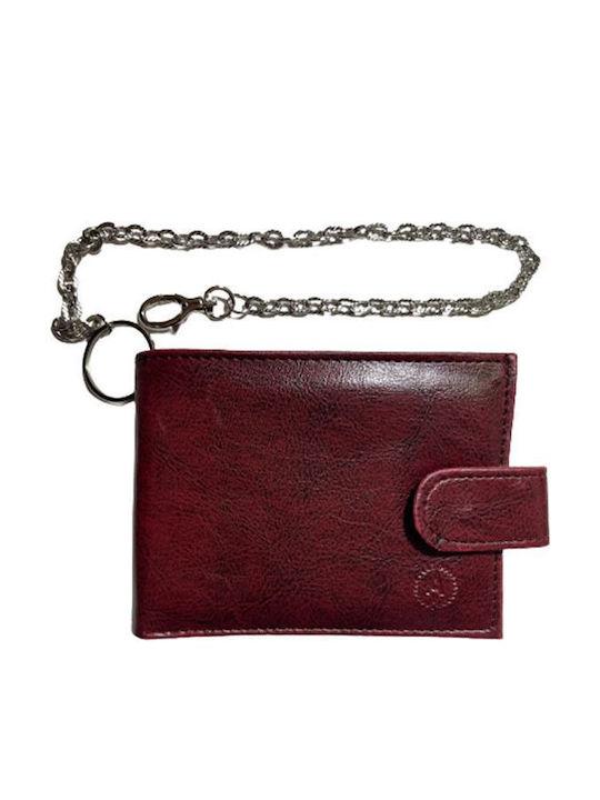 Ανδρικό Πορτοφόλι Κούμπωμα Annie Leather Καφέ Αλυσίδα