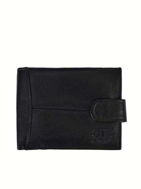 Deri Herrenbrieftasche Schwarz Mit Schiebemechanismus