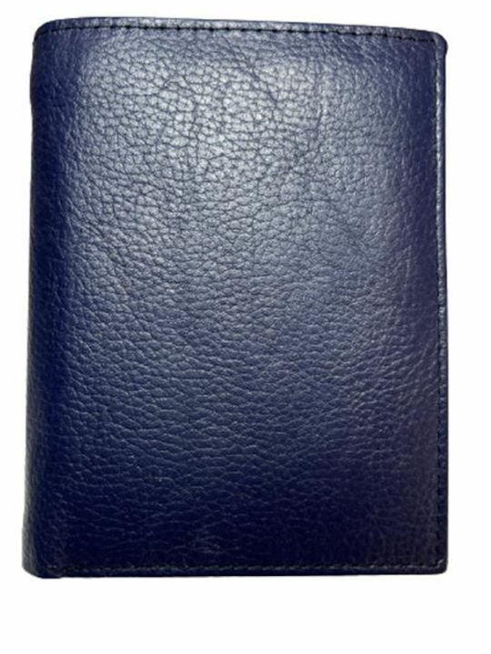 Ανδρικό Πορτοφόλι Κάθετο Gts Moda Italia 100% Real Leather Μπλε