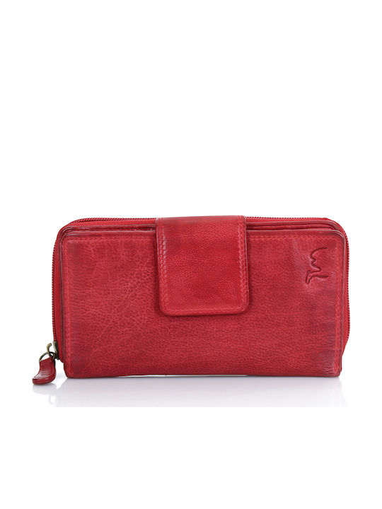 Trip Camel Πορτοφόλι Γνήσιο Vintage Μαλακό Δέρμα 500 Red