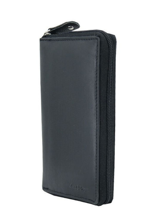 Leather 100 Leather Women's Wallet Code 29-wallet-1-3445 Black