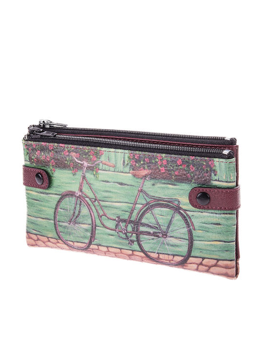 Large Wallet Pedal Artificial Leather S.wallet Bicycle Bordeaux