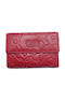 Luxus X 7002-2 Leder Rote Damenbrieftasche