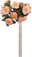 Set Decorative Hair Flowers Pink Yellow In The Center