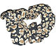 Scrunchy Μαλλιών Animal Print Schwarz