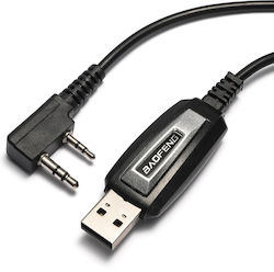Baofeng Cablu Usb 2 Pin Bfg-cbl Pentru Programare Stații Emisie-Recepție 1m Negru Bfg-cbl