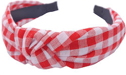 Plaid Quality Hair Headband Turban Red