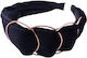Velvet Headband Gold Circles Black