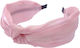 Glossy Shiny Hair Headband Turban Knot Pink
