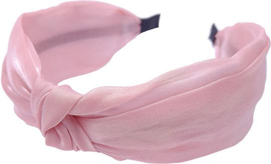 Glossy Shiny Hair Headband Turban Knot Pink