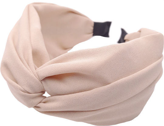 Stirnband aus Stoff Turban Hochwertige Creme Farbe