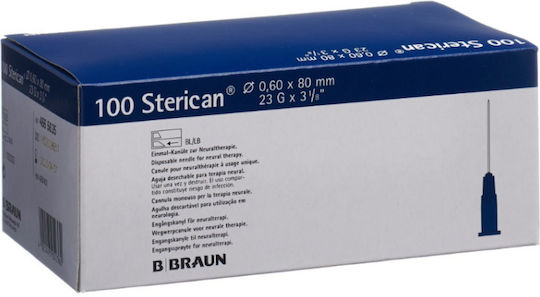 Βελόνες Ενδομυικές Sterican B.braun 23g 0,6x80mm Μπλε