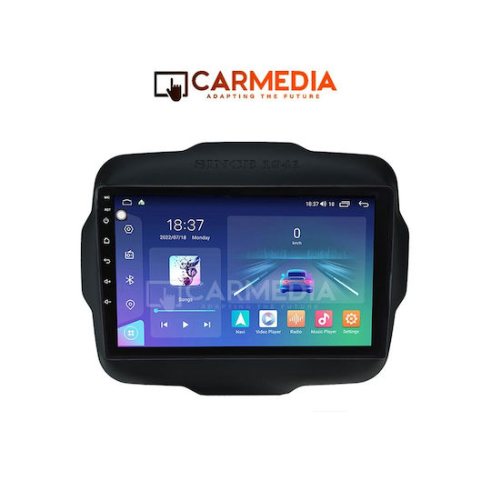 Carmedia Car Audio System for Jeep Renegade 2014 (Bluetooth/USB/WiFi/GPS/Apple-Carplay/Android-Auto) with Touch Screen 9"